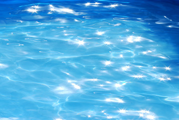 Azure blue pool water
