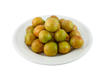 Jujubes on the dish