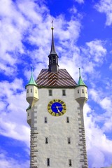 Fototapeta na wymiar Stadtturm Baden Schweiz