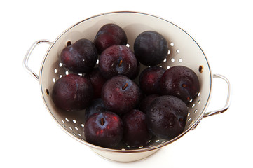 Colander fresh plums