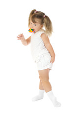 Little girl with lollipop
