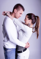 Young love couple have a romance