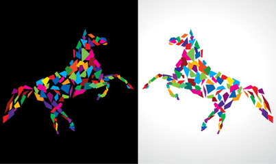Abstract Horse Vector Drawing