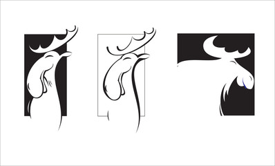 Vector logo of elk