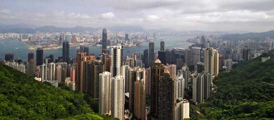 Fototapeta premium Hong Kong depuis Victoria's Peak