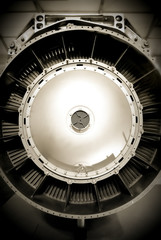 jet engine detail with a sepia tint