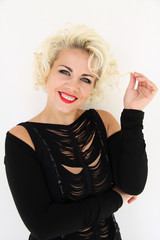 Fototapeta premium Closeup portrait of a beautiful woman