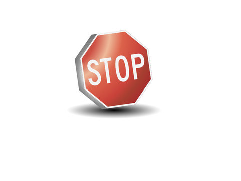 Stopschild als Vektor in 3D