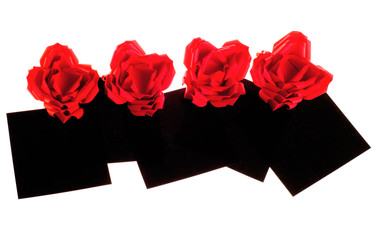 Origami red roses