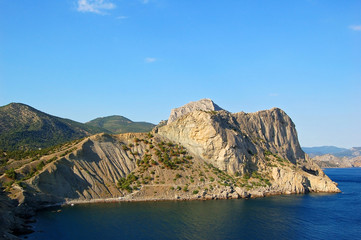 Fototapeta na wymiar Rock and sea, Noviy svet, Crimea, Ukraine