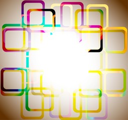 Abstract rainbow circle design