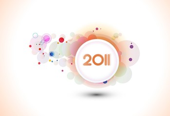 abstract shin 2011 new year background