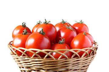 Basket with tomatoes