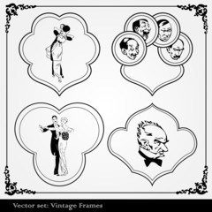 Dancing couple vector background