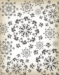 Beautiful flowers vintage vector background