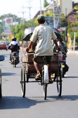 Obraz premium Tricycle Yogyakarta, Java, Indonesia