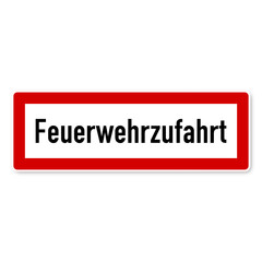 schild feuerwehrzufahrt I