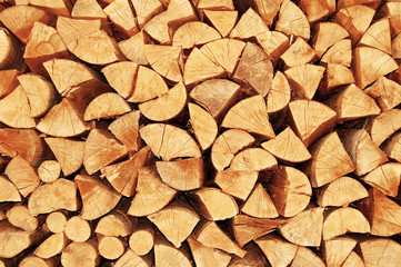 chopped wood