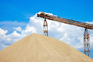 big ballast pile