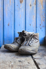 Old worn boots