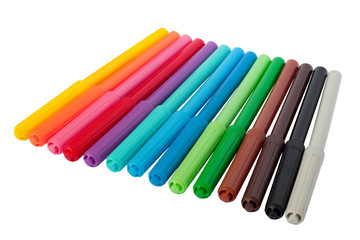 Colored felt tip pens