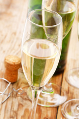 flutes of champagne