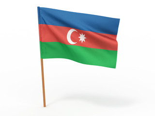 flag of Azerbaijan. 3d