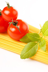 Italian Pasta with tomatoes and basil
