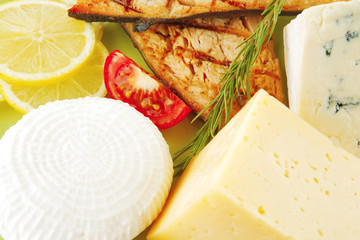 french cheeses and salmon