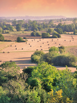 Campagne bretonne au couchant