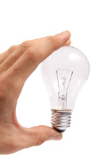 light bulb in the hand