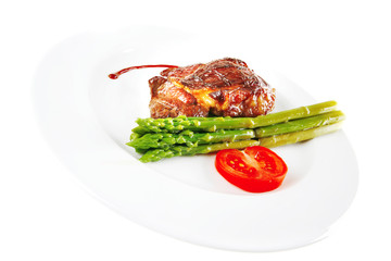 roast meat served