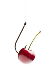 Sweet cherry on the hook