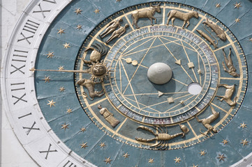 Italy, Padua: Zodiacal wall clock