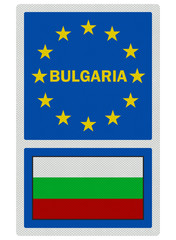 EU signs series - Bulgaria (in English language), photo realisti