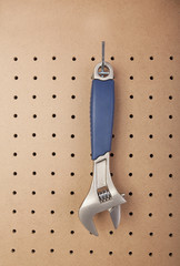 wrench on pegboard