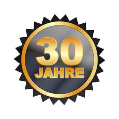 Fototapeta premium Button - Jubiläum, Garantie, Jahreszahl 30