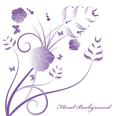 Abstract flowers background with place for your text