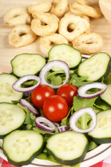 Healthy salad and taralli