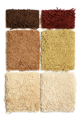 Samples of collection carpet
