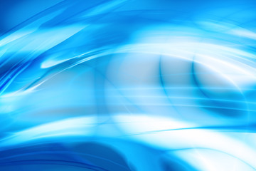 Shimmering blurred contours of smoke on a blue background