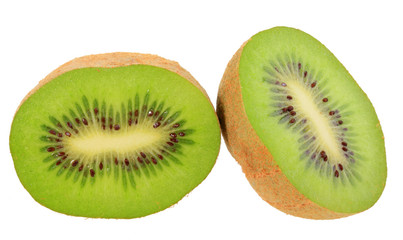Fototapeta na wymiar Two cross section of kiwi