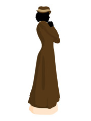 Victorian Woman Illustration Silhouette