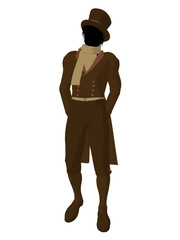 Victorian Man Illustration Silhouette