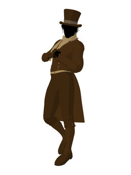 Victorian Man Illustration Silhouette