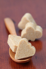 Sugar collection - brown card suit cubes