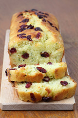 Zucchini bread with cranberries