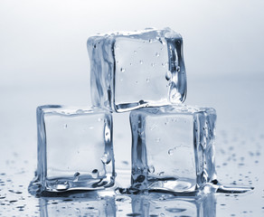 Three ice cubes