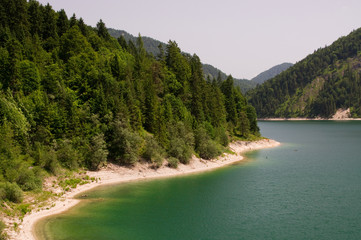 Sylvensteinsee Stausee bayern berge isarwinkel