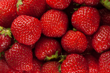 Ripe strawberry close up